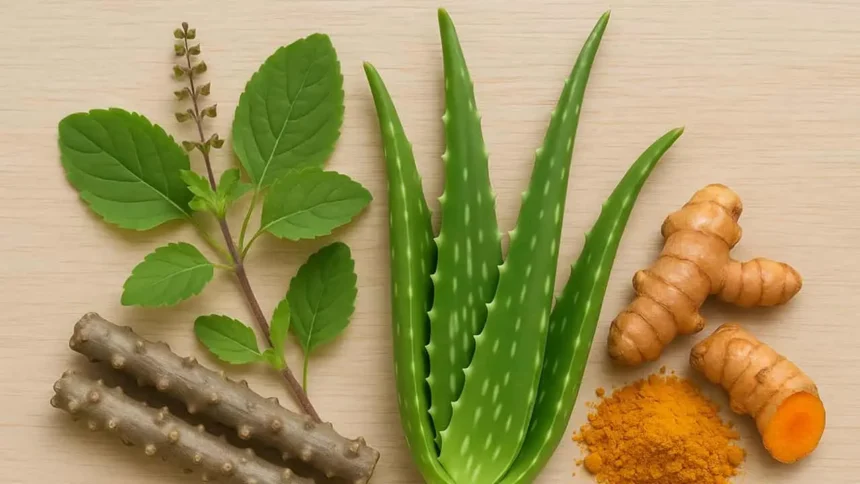 giloy tulsi aloe vera turmeric